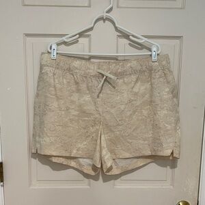 The North Face Women's Class V Amphibious Shorts Vintage White Cloud Camo Sz XL